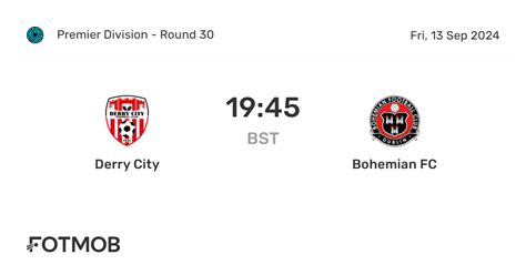 derry city fc vs bohemian f.c. timeline|Derry City live score, schedule & player stats .